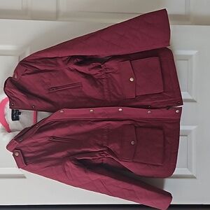 Eden Society,NWOT, Sherpa Lined Hoodie Jacket,Burgundy, Small